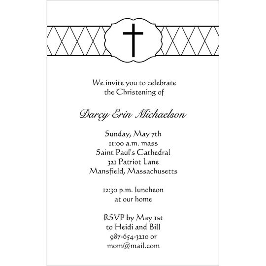 Simple Cross with Lattice Invitations